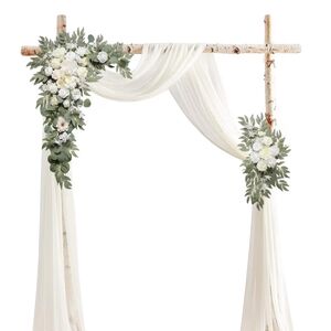Elegant Cream Floral Archway Decor